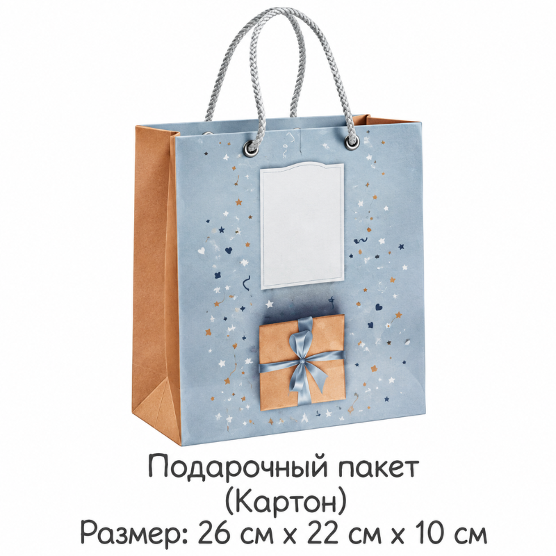Подарочный пакет 22х16х8 см